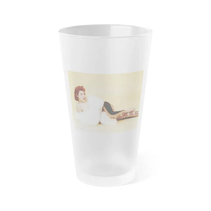 Jill St. John #179 (Vintage Female Icon) Frosted Pint Glass 16oz 16oz Frosted - Go Mug Yourself