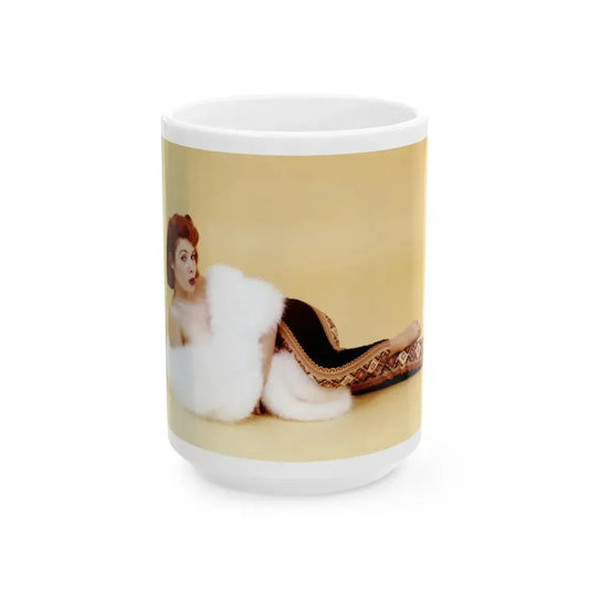 Jill St. John #179 (Vintage Female Icon) White Coffee Mug 15oz - Go Mug Yourself