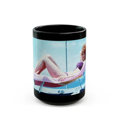 Jill St. John #183 (Vintage Female Icon) Black Coffee Mug 15oz - Go Mug Yourself