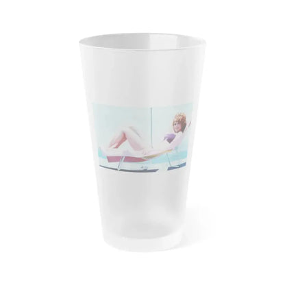 Jill St. John #183 (Vintage Female Icon) Frosted Pint Glass 16oz 16oz Frosted - Go Mug Yourself
