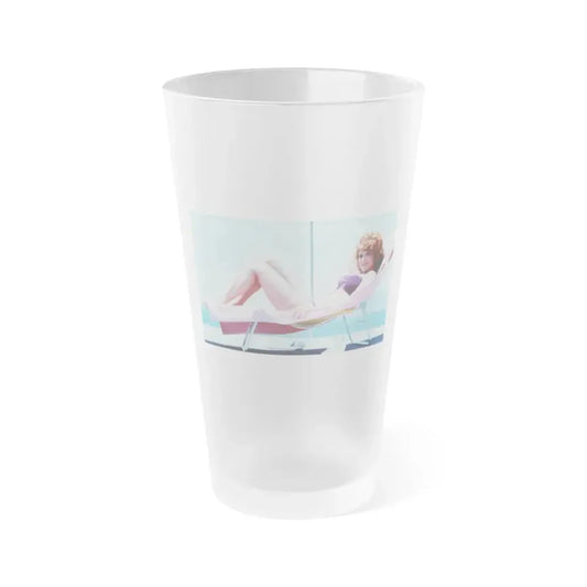 Jill St. John #183 (Vintage Female Icon) Frosted Pint Glass 16oz 16oz Frosted - Go Mug Yourself