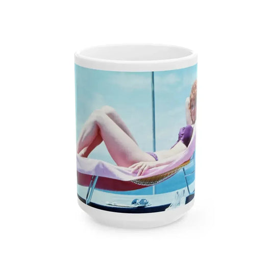 Jill St. John #183 (Vintage Female Icon) White Coffee Mug 15oz - Go Mug Yourself