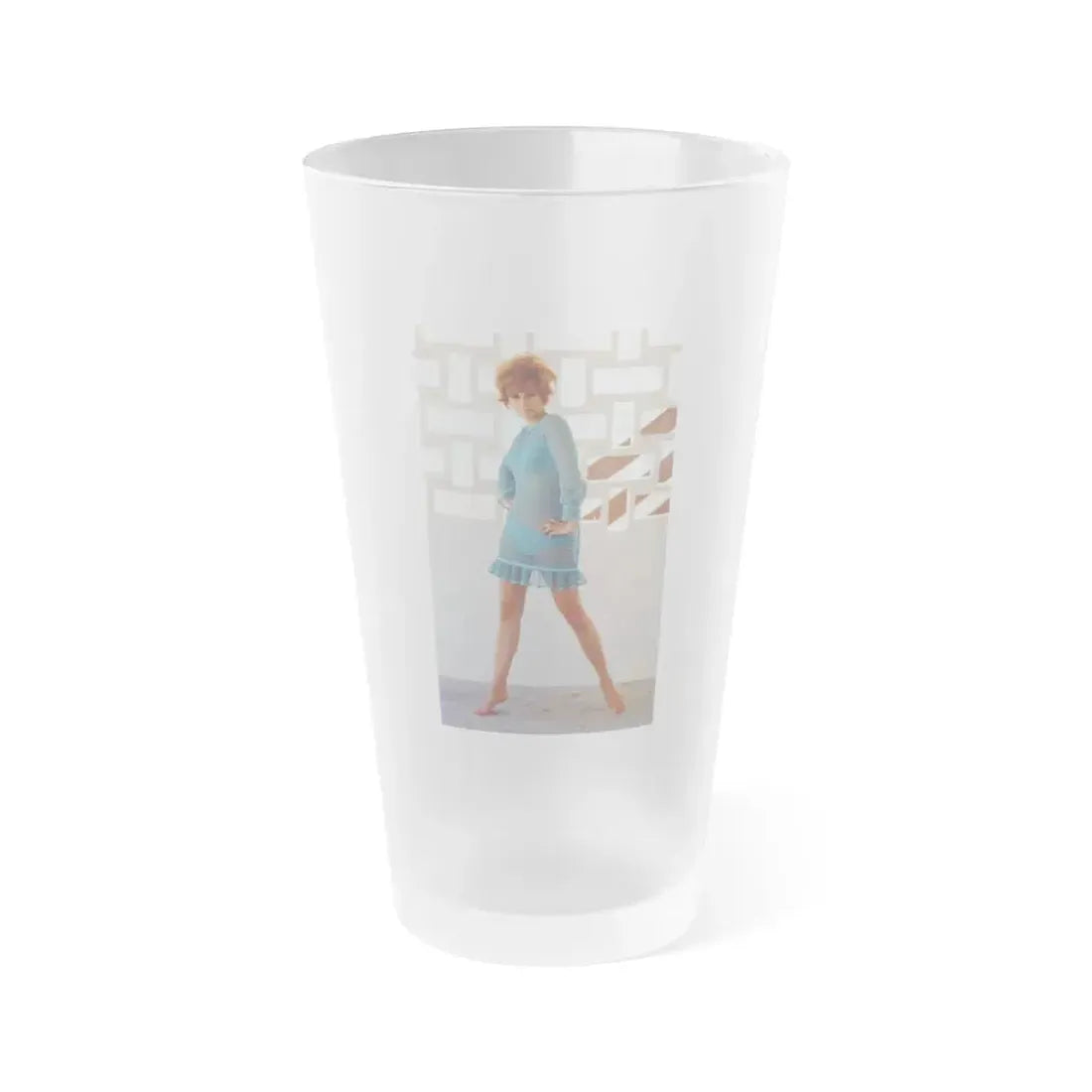 Jill St. John #199 (Vintage Female Icon) Frosted Pint Glass 16oz 16oz Frosted - Go Mug Yourself