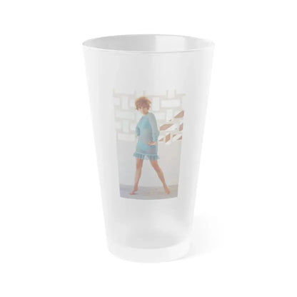 Jill St. John #199 (Vintage Female Icon) Frosted Pint Glass 16oz 16oz Frosted - Go Mug Yourself