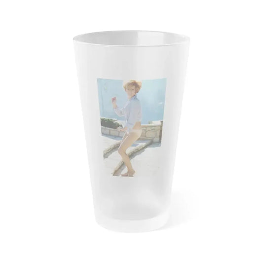 Jill St. John #200 (Vintage Female Icon) Frosted Pint Glass 16oz 16oz Frosted - Go Mug Yourself