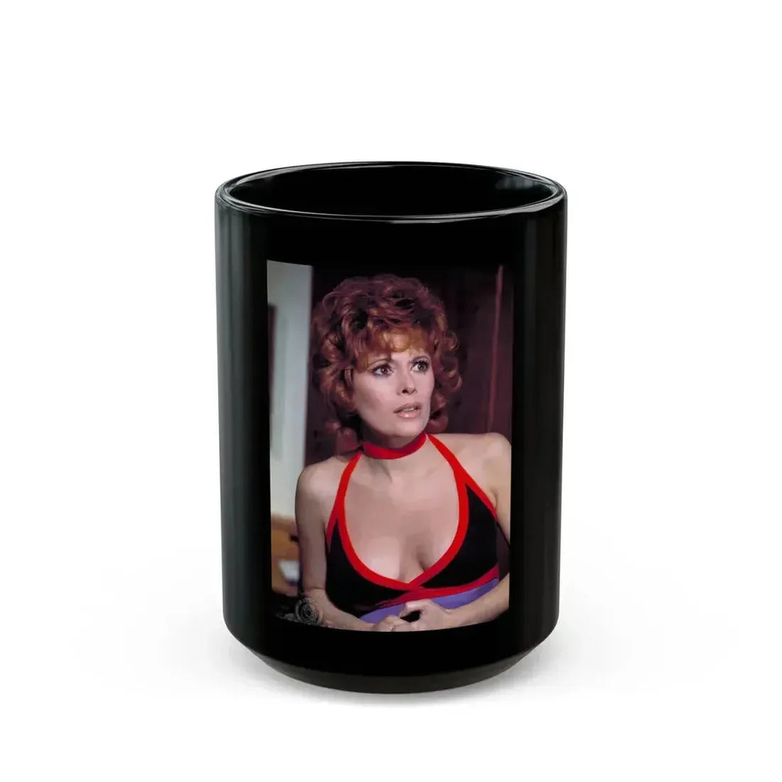 Jill St. John #201 (Vintage Female Icon) Black Coffee Mug 15oz - Go Mug Yourself