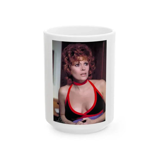 Jill St. John #201 (Vintage Female Icon) White Coffee Mug 15oz - Go Mug Yourself