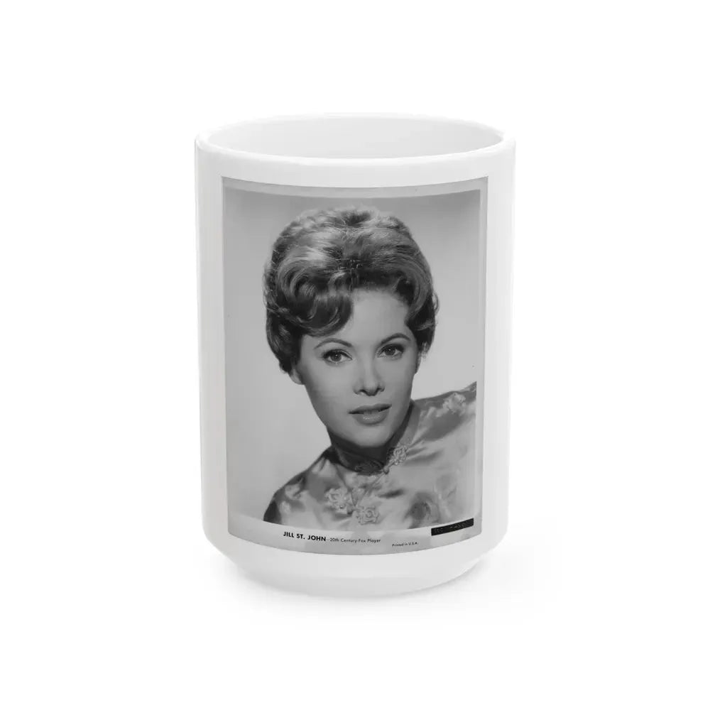 Jill St. John #207 (Vintage Female Icon) White Coffee Mug 15oz - Go Mug Yourself