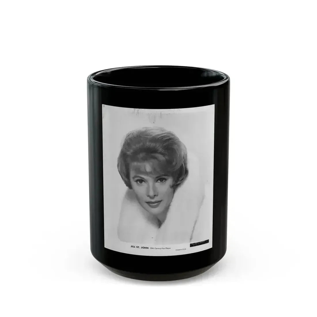 Jill St. John #208 (Vintage Female Icon) Black Coffee Mug 15oz - Go Mug Yourself