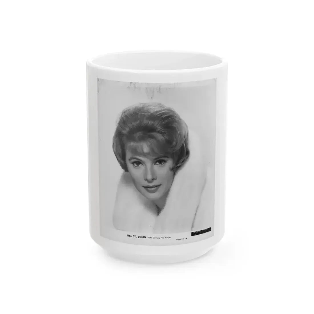 Jill St. John #208 (Vintage Female Icon) White Coffee Mug 15oz - Go Mug Yourself