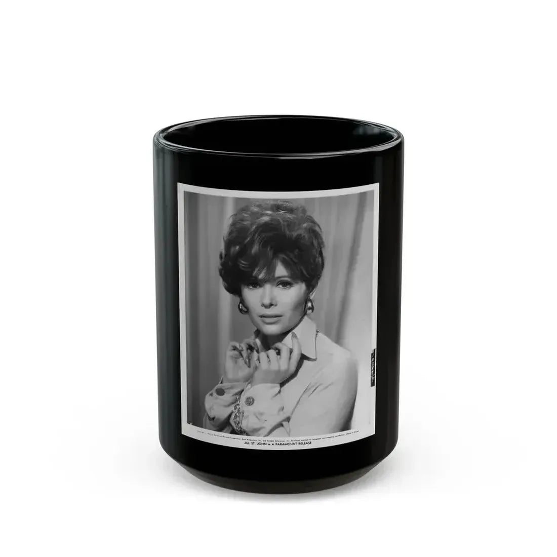 Jill St. John #209 (Vintage Female Icon) Black Coffee Mug 15oz - Go Mug Yourself