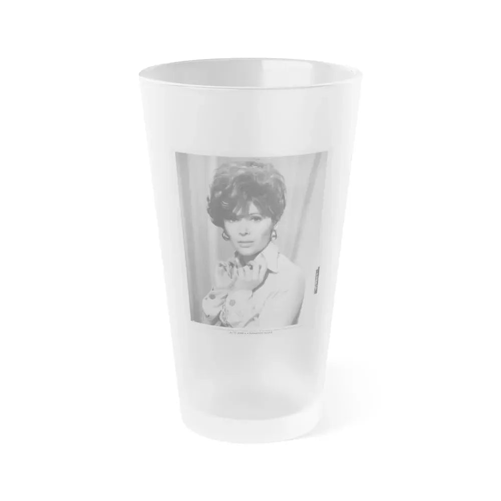 Jill St. John #209 (Vintage Female Icon) Frosted Pint Glass 16oz 16oz Frosted - Go Mug Yourself