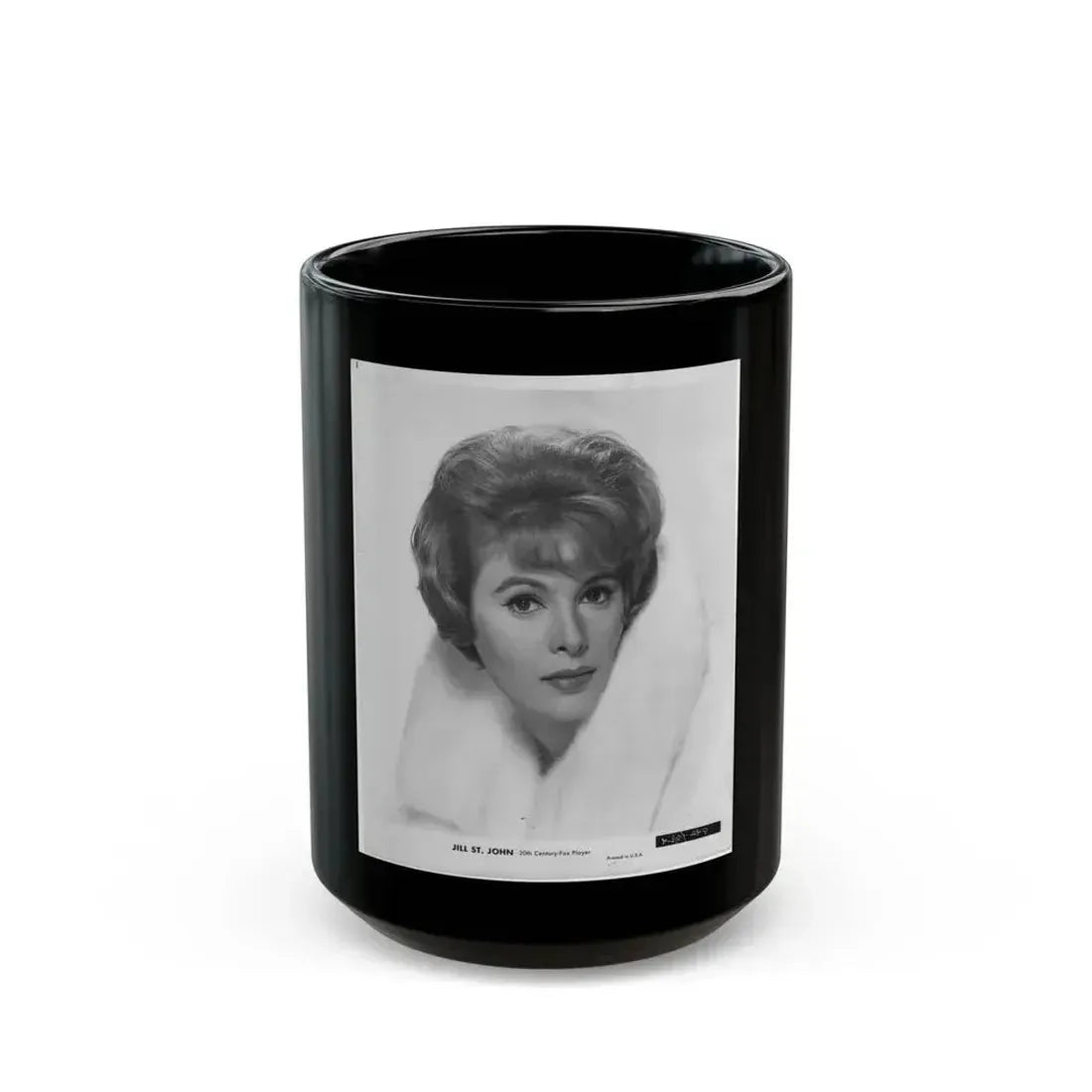 Jill St. John #210 (Vintage Female Icon) Black Coffee Mug 15oz - Go Mug Yourself