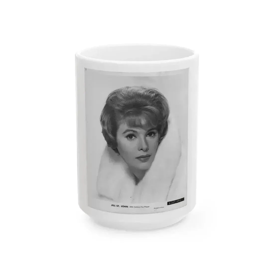Jill St. John #210 (Vintage Female Icon) White Coffee Mug 15oz - Go Mug Yourself