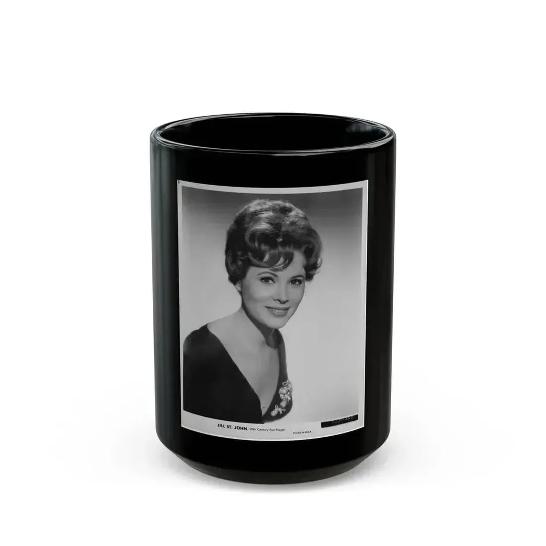 Jill St. John #211 (Vintage Female Icon) Black Coffee Mug 15oz - Go Mug Yourself