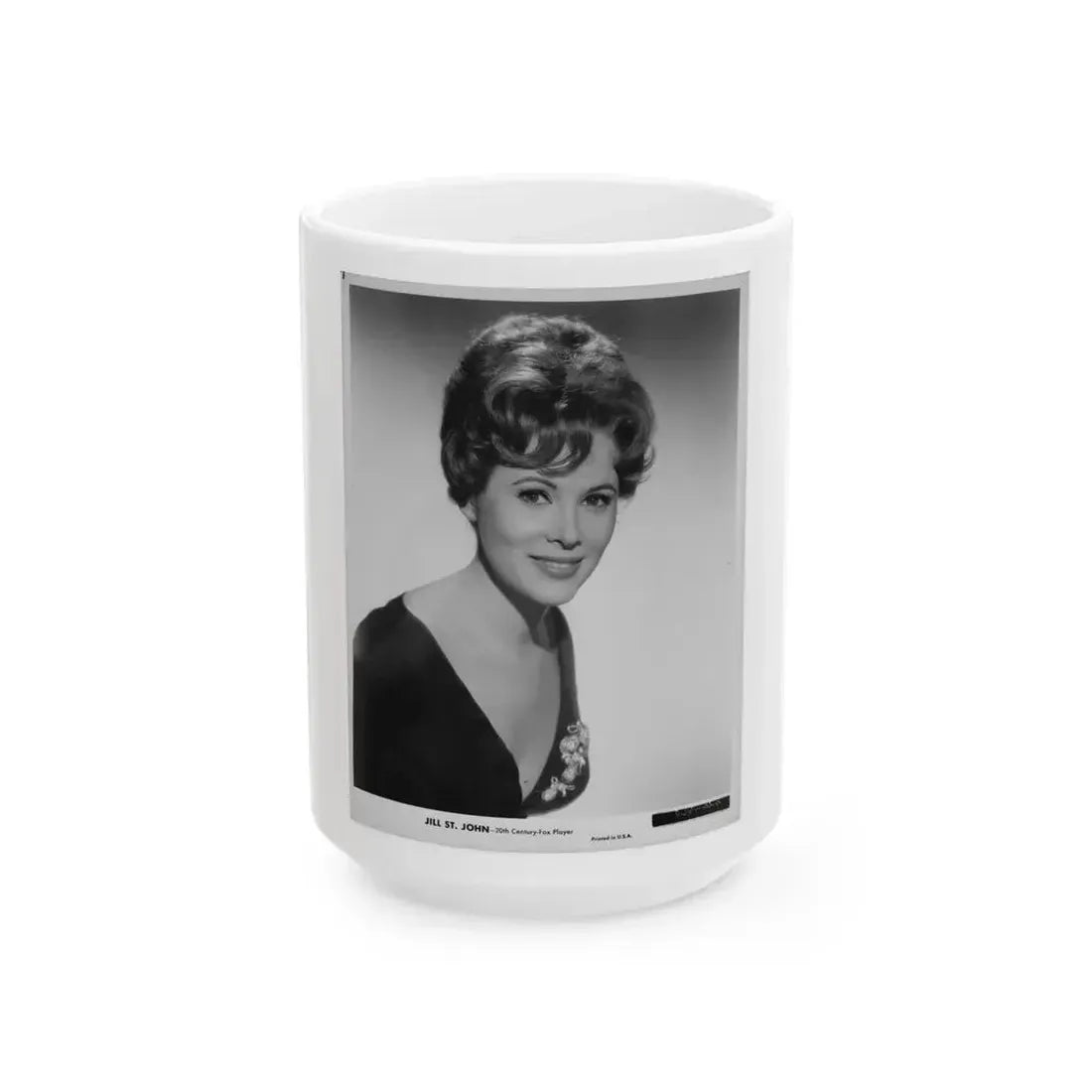 Jill St. John #211 (Vintage Female Icon) White Coffee Mug 15oz - Go Mug Yourself