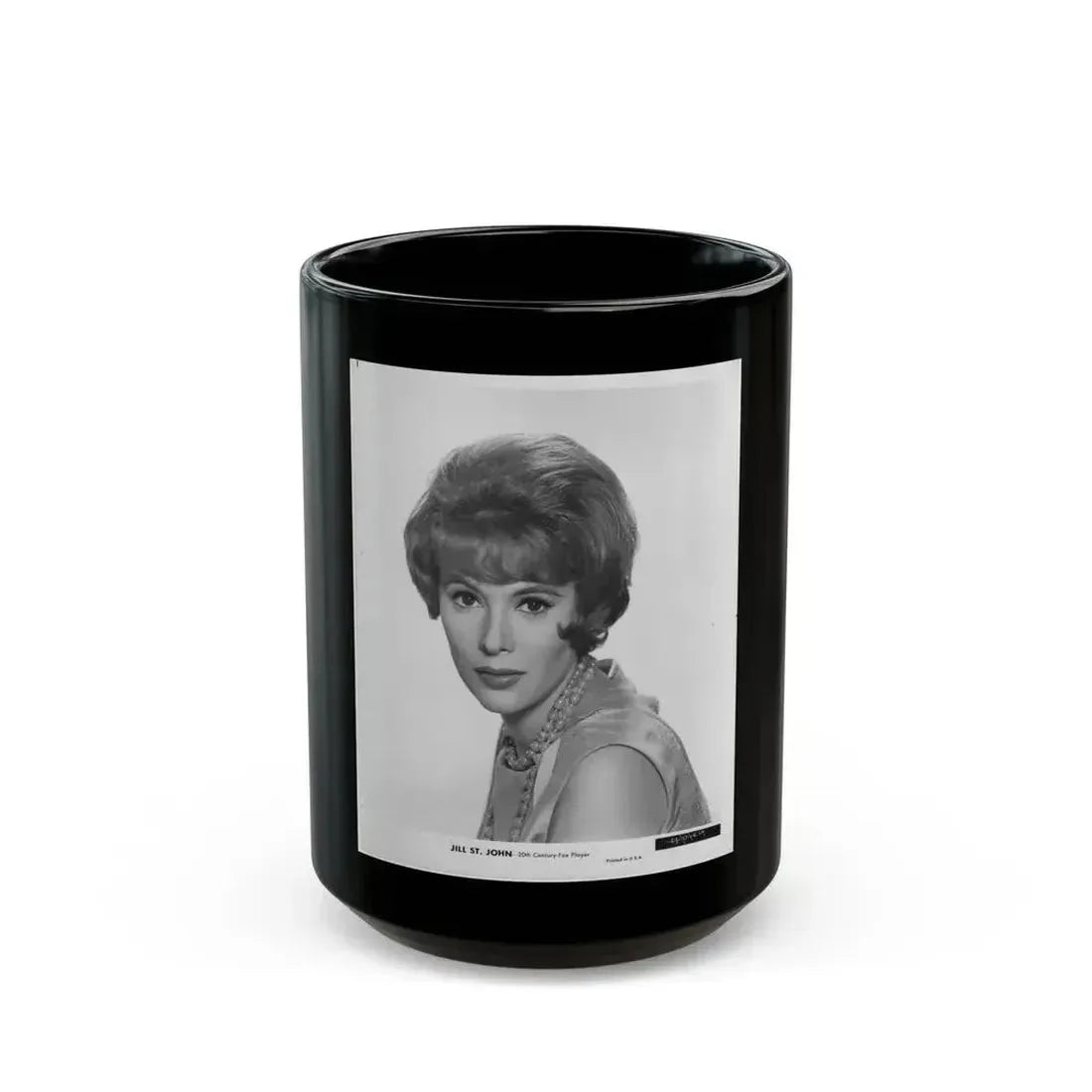 Jill St. John #212 (Vintage Female Icon) Black Coffee Mug 15oz - Go Mug Yourself