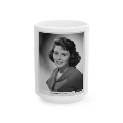 Jill St. John #213 (Vintage Female Icon) White Coffee Mug 15oz - Go Mug Yourself