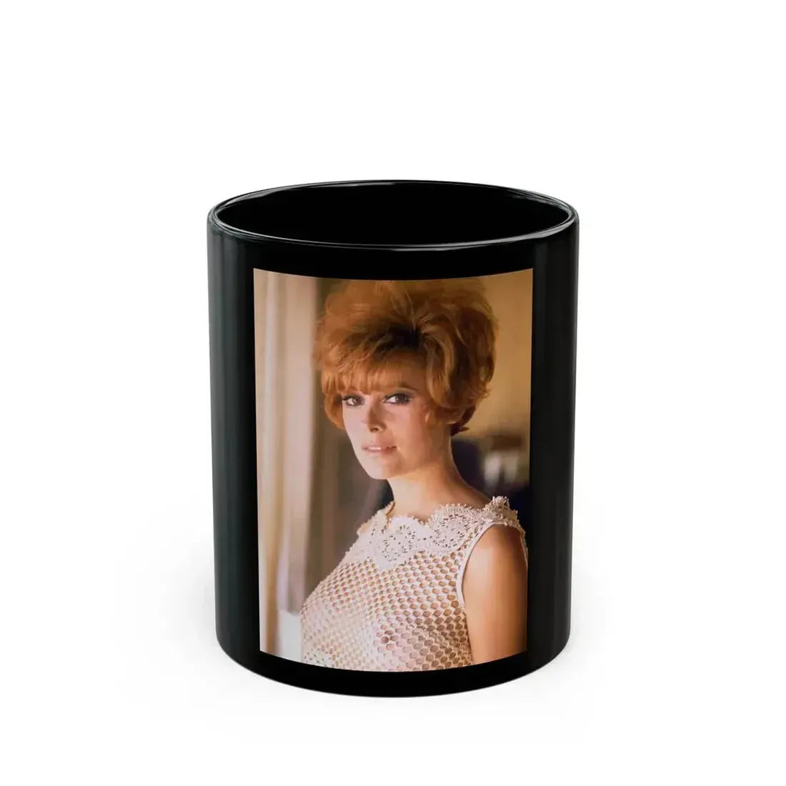 Jill St. John #221 - See through top (Vintage Female Icon) Black Coffee Mug 11oz - Go Mug Yourself