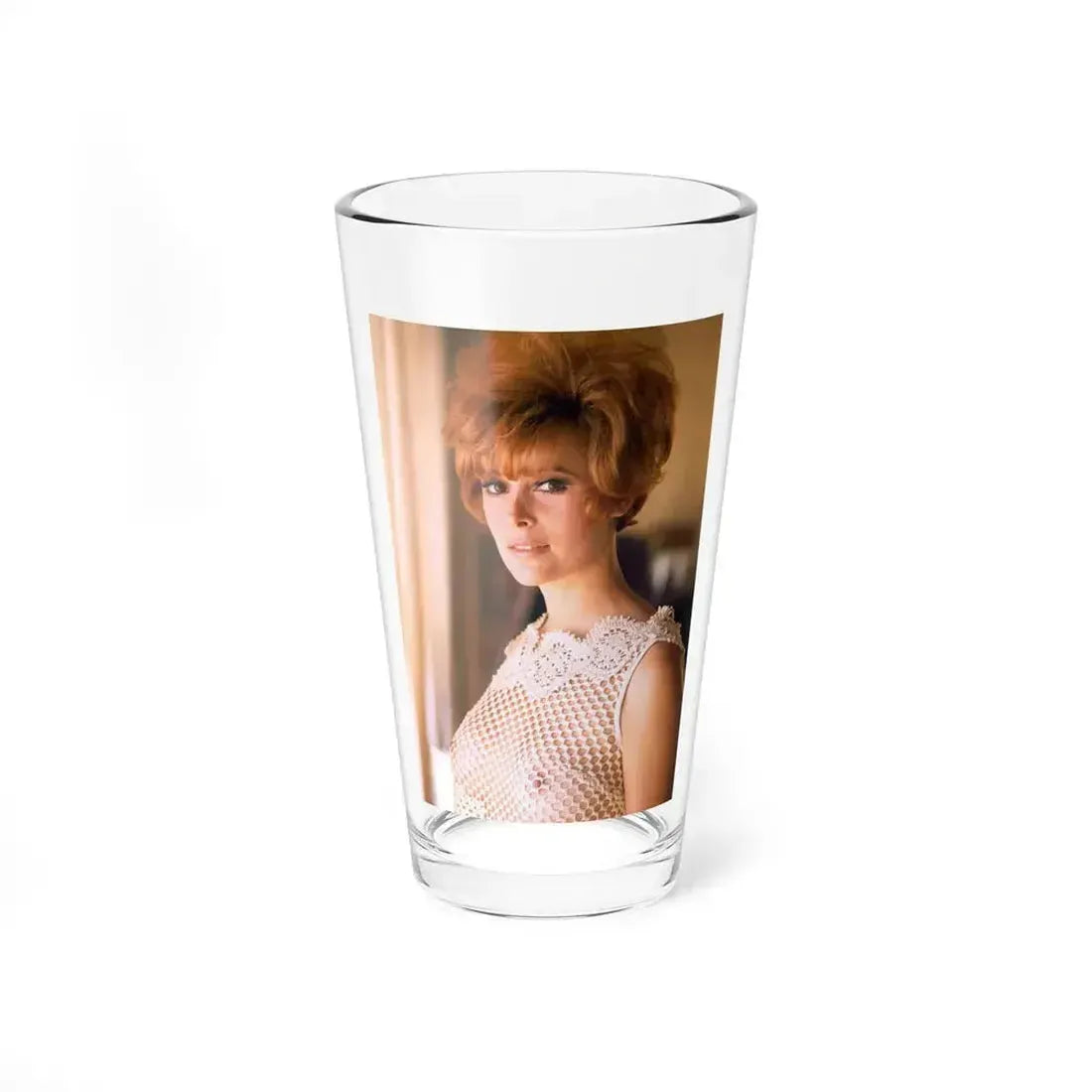 Jill St. John #221 - See through top (Vintage Female Icon) Pint Glass 16oz 16oz - Go Mug Yourself