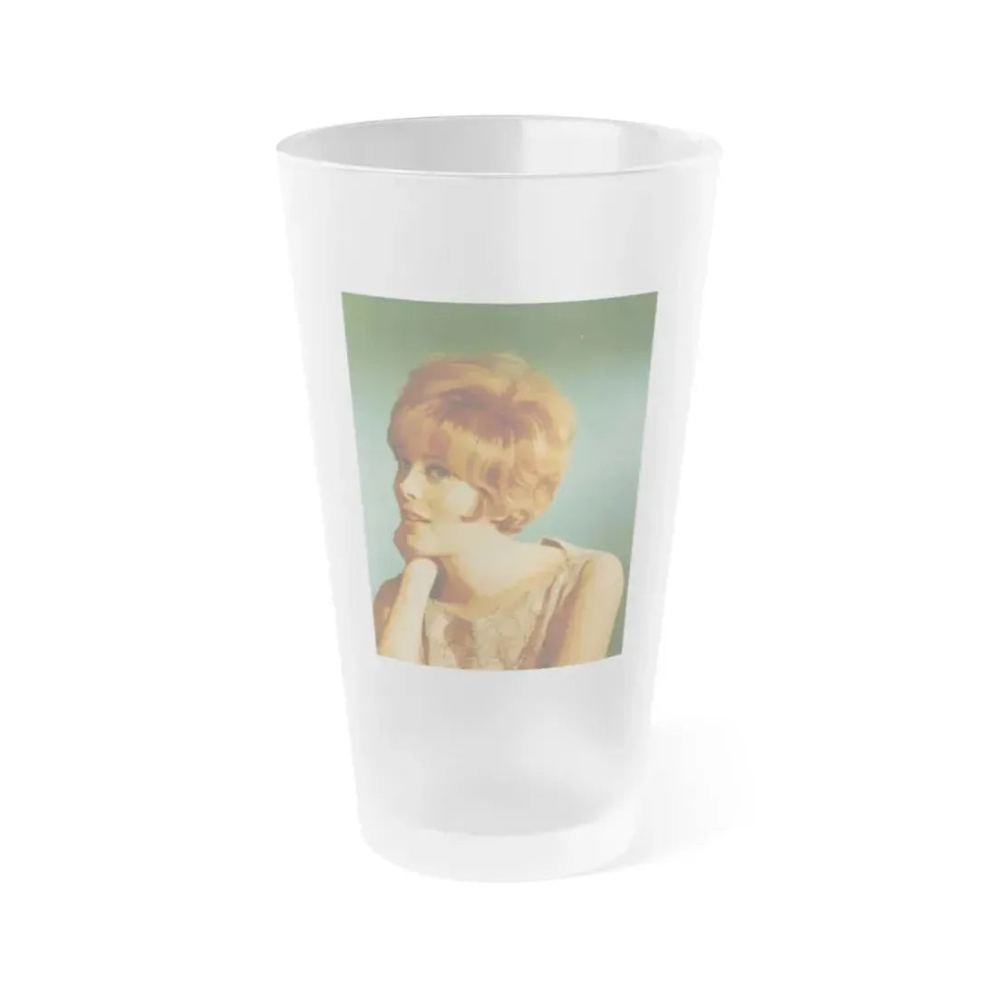Jill St. John #222 (Vintage Female Icon) Frosted Pint Glass 16oz 16oz Frosted - Go Mug Yourself