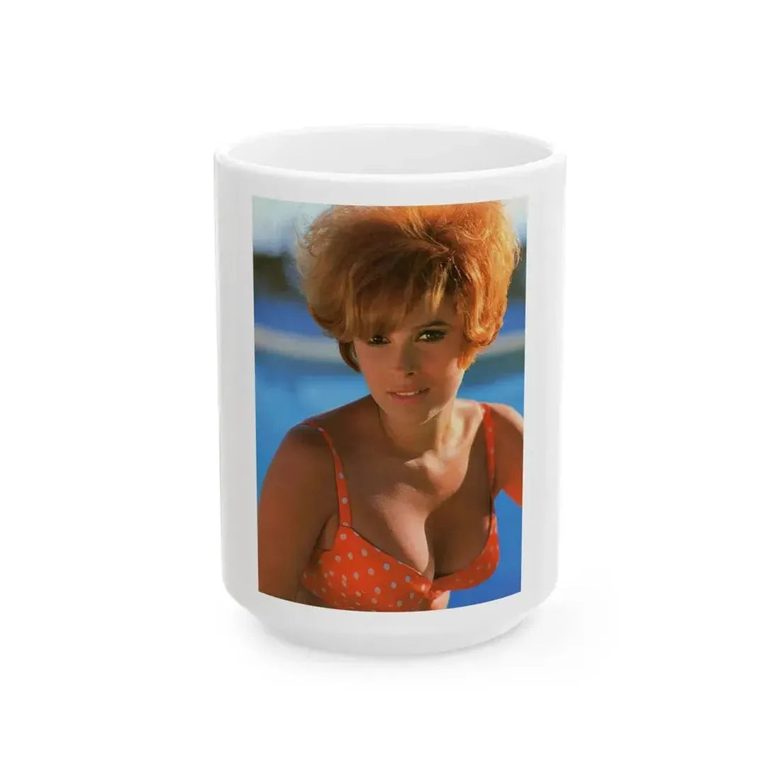 Jill St. John #227 (Vintage Female Icon) White Coffee Mug 15oz - Go Mug Yourself