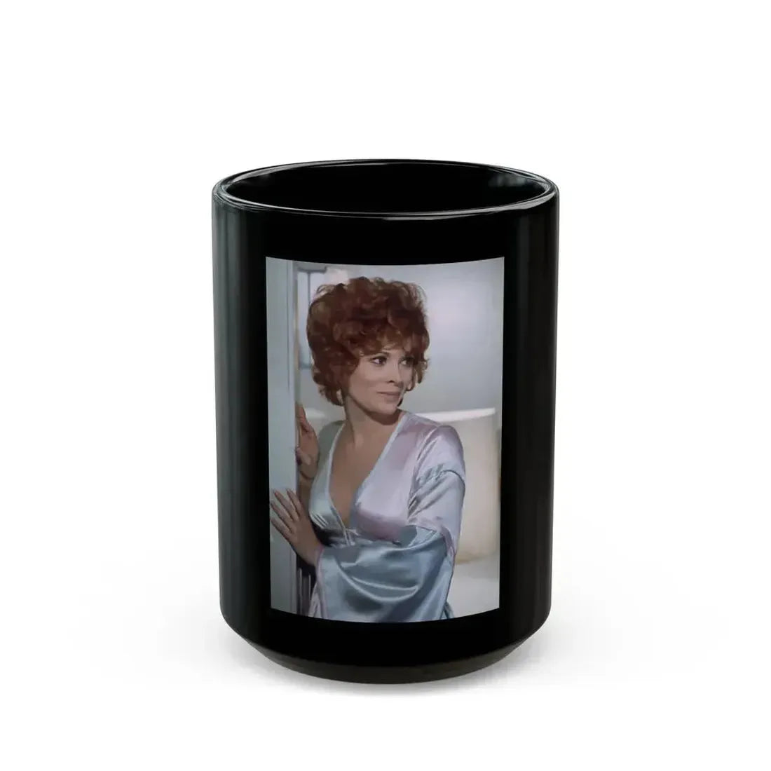 Jill St. John #228 (Vintage Female Icon) Black Coffee Mug 15oz - Go Mug Yourself