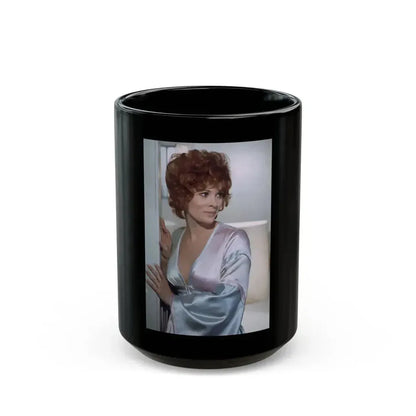 Jill St. John #228 (Vintage Female Icon) Black Coffee Mug 15oz - Go Mug Yourself