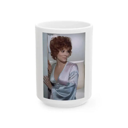 Jill St. John #228 (Vintage Female Icon) White Coffee Mug 15oz - Go Mug Yourself