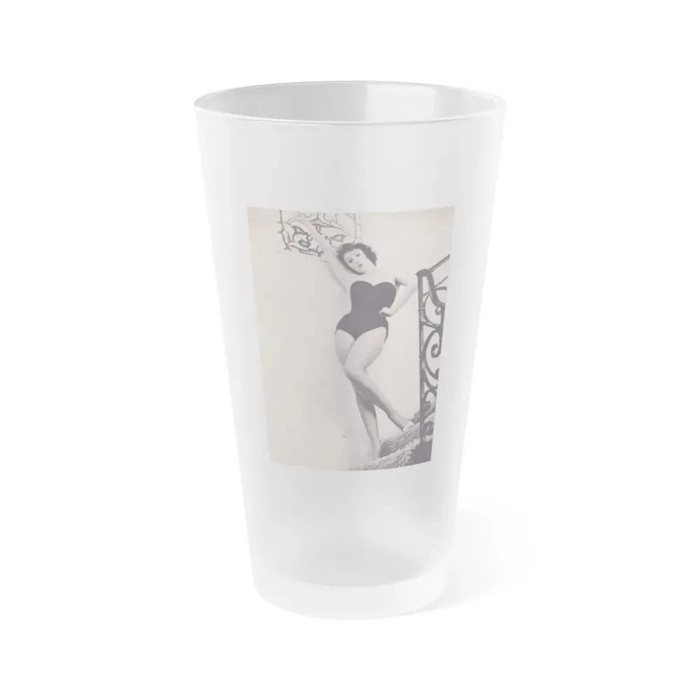 Jill St. John #229 (Vintage Female Icon) Frosted Pint Glass 16oz 16oz Frosted - Go Mug Yourself