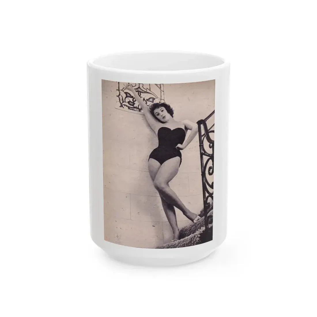 Jill St. John #229 (Vintage Female Icon) White Coffee Mug 15oz - Go Mug Yourself