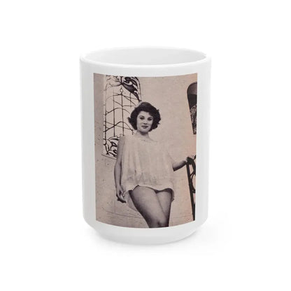 Jill St. John #230 (Vintage Female Icon) White Coffee Mug 15oz - Go Mug Yourself