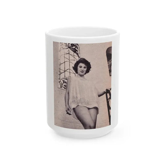 Jill St. John #230 (Vintage Female Icon) White Coffee Mug 15oz - Go Mug Yourself