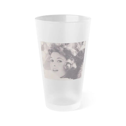 Jill St. John #231 (Vintage Female Icon) Frosted Pint Glass 16oz 16oz Frosted - Go Mug Yourself