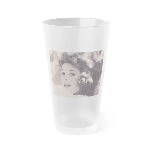 Jill St. John #231 (Vintage Female Icon) Frosted Pint Glass 16oz 16oz Frosted - Go Mug Yourself