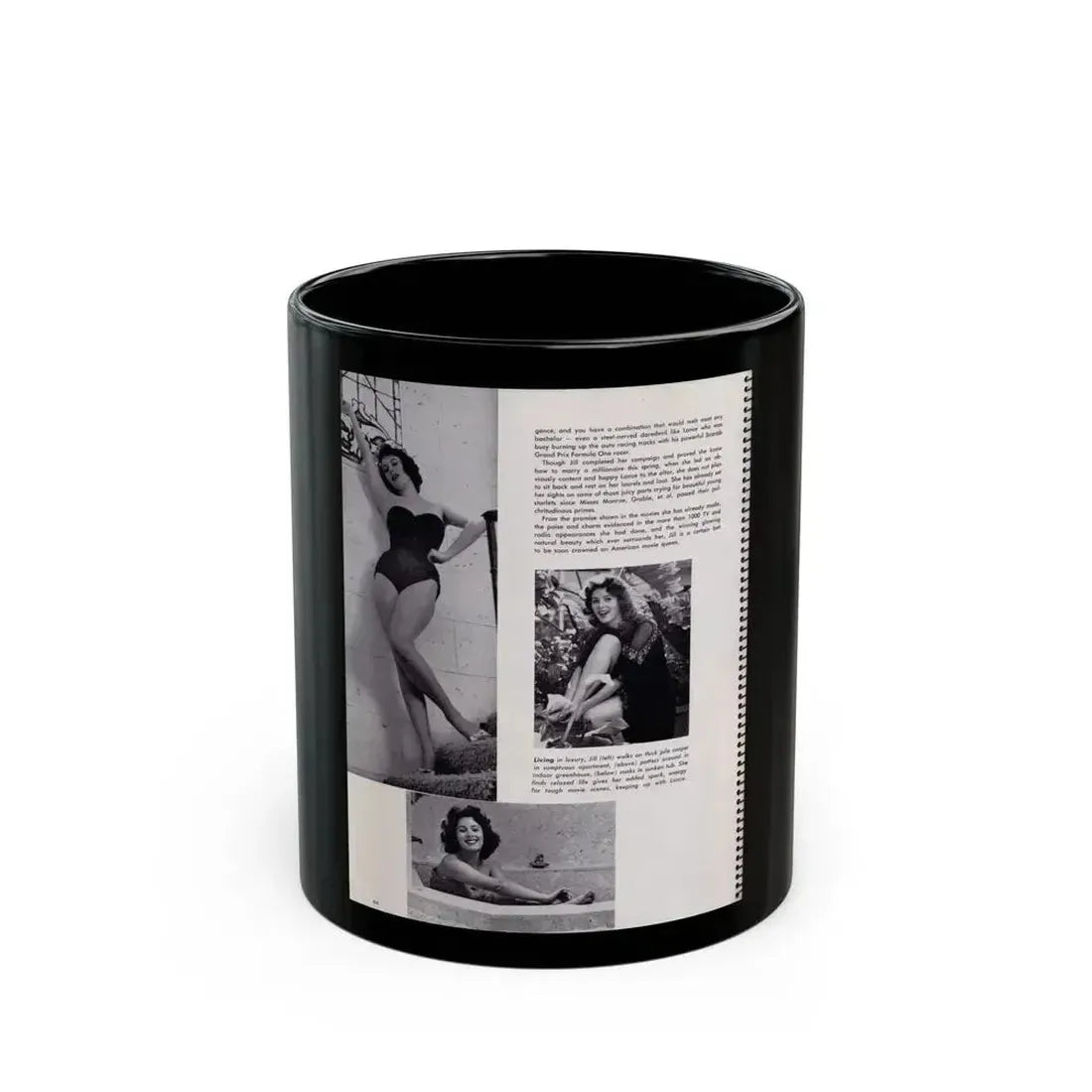 Jill St. John #232 (Vintage Female Icon) Black Coffee Mug 11oz - Go Mug Yourself