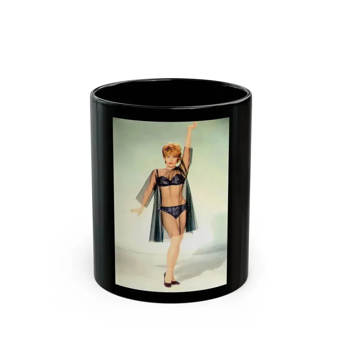 Jill St. John #252 (Vintage Female Icon) Black Coffee Mug 11oz - Go Mug Yourself