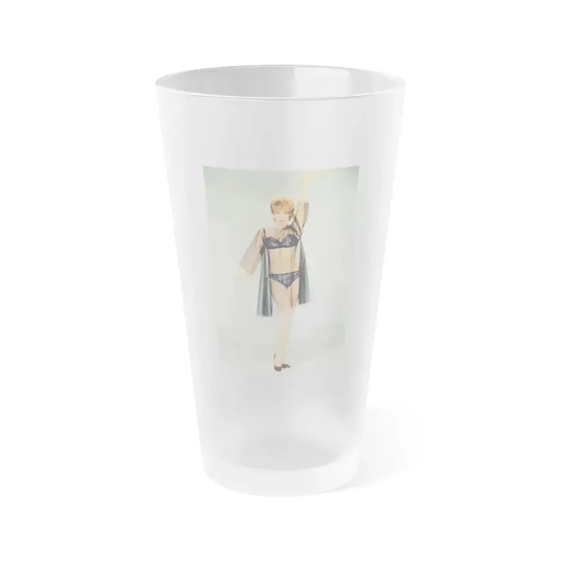 Jill St. John #252 (Vintage Female Icon) Frosted Pint Glass 16oz 16oz Frosted - Go Mug Yourself