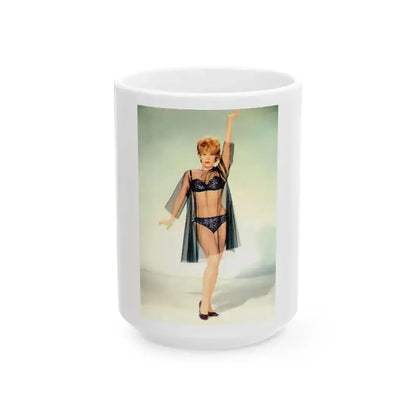 Jill St. John #252 (Vintage Female Icon) White Coffee Mug 15oz - Go Mug Yourself