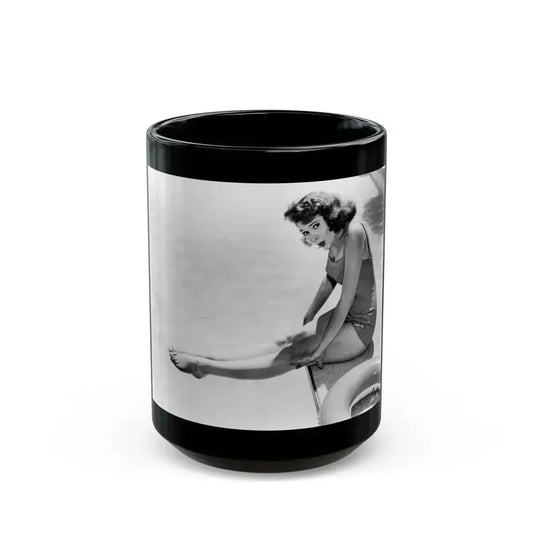 Jill St. John #254 (Vintage Female Icon) Black Coffee Mug 15oz - Go Mug Yourself