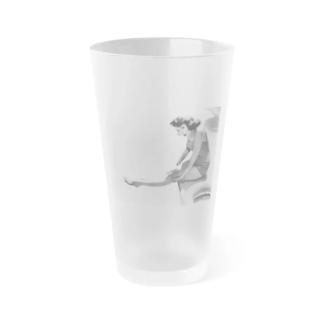 Jill St. John #254 (Vintage Female Icon) Frosted Pint Glass 16oz 16oz Frosted - Go Mug Yourself