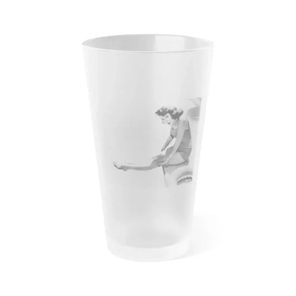 Jill St. John #254 (Vintage Female Icon) Frosted Pint Glass 16oz 16oz Frosted - Go Mug Yourself