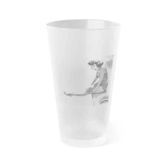 Jill St. John #254 (Vintage Female Icon) Frosted Pint Glass 16oz 16oz Frosted - Go Mug Yourself
