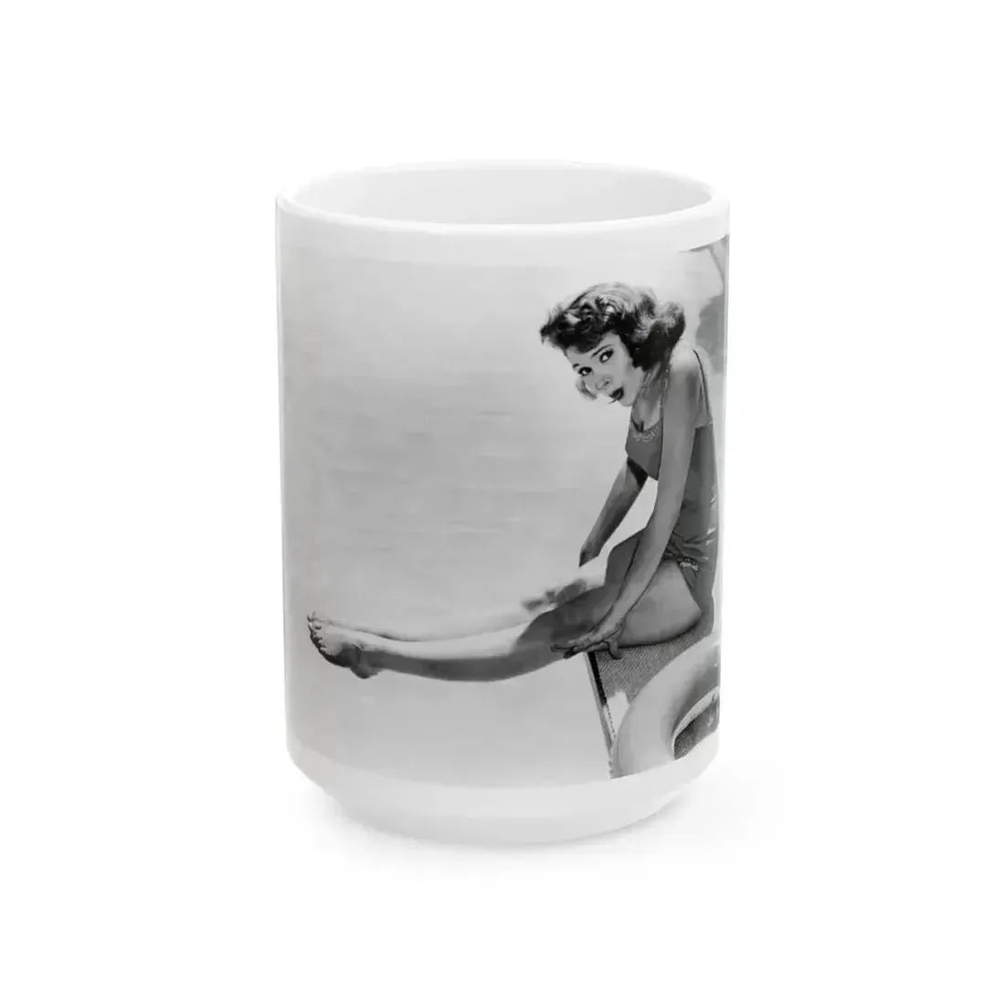 Jill St. John #254 (Vintage Female Icon) White Coffee Mug 15oz - Go Mug Yourself