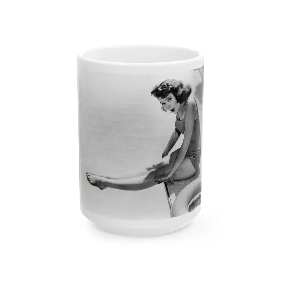 Jill St. John #254 (Vintage Female Icon) White Coffee Mug 15oz - Go Mug Yourself