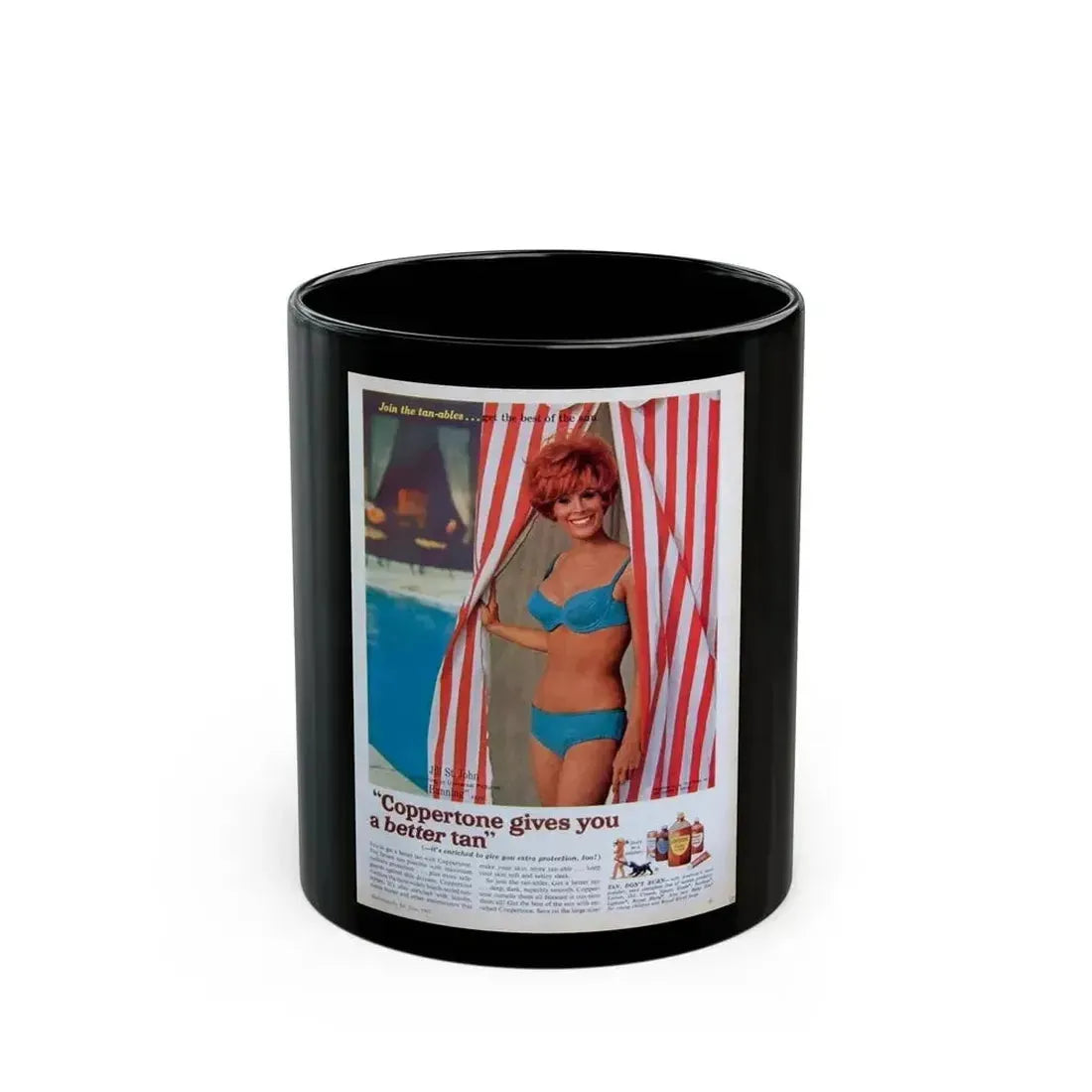 Jill St. John #255 - Add (Vintage Female Icon) Black Coffee Mug 11oz - Go Mug Yourself