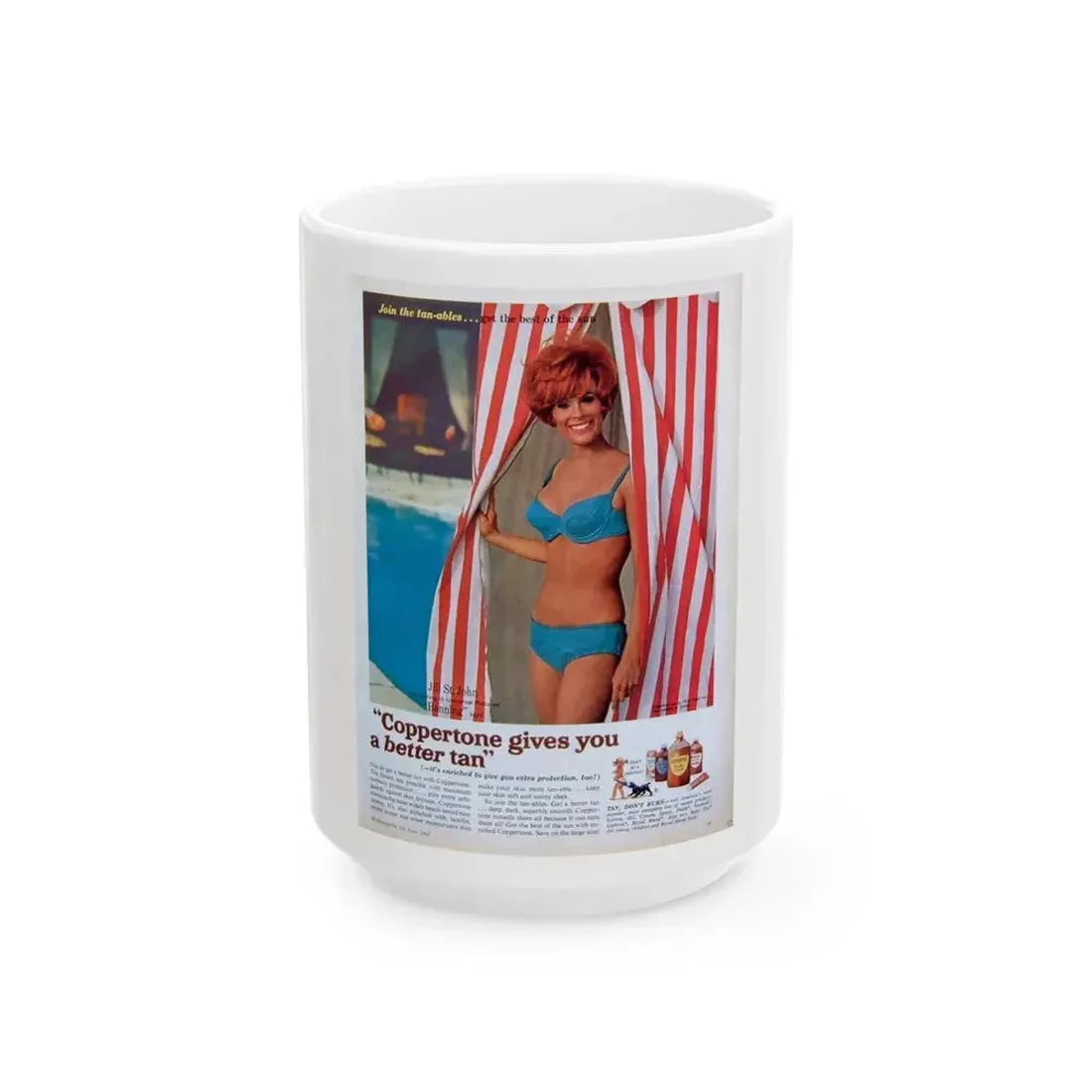 Jill St. John #255 - Add (Vintage Female Icon) White Coffee Mug 15oz - Go Mug Yourself