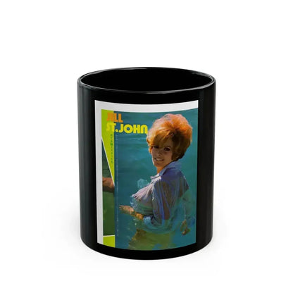 Jill St. John #256 - Japanese Pin-Up (Vintage Female Icon) Black Coffee Mug 11oz - Go Mug Yourself