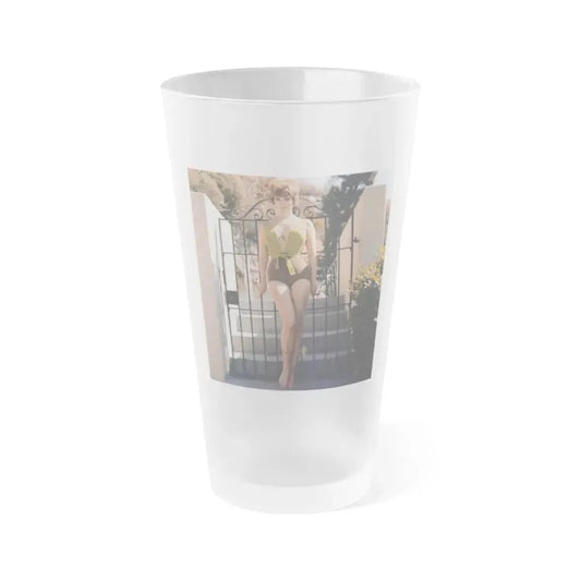 Jill St. John #261 (Vintage Female Icon) Frosted Pint Glass 16oz 16oz Frosted - Go Mug Yourself