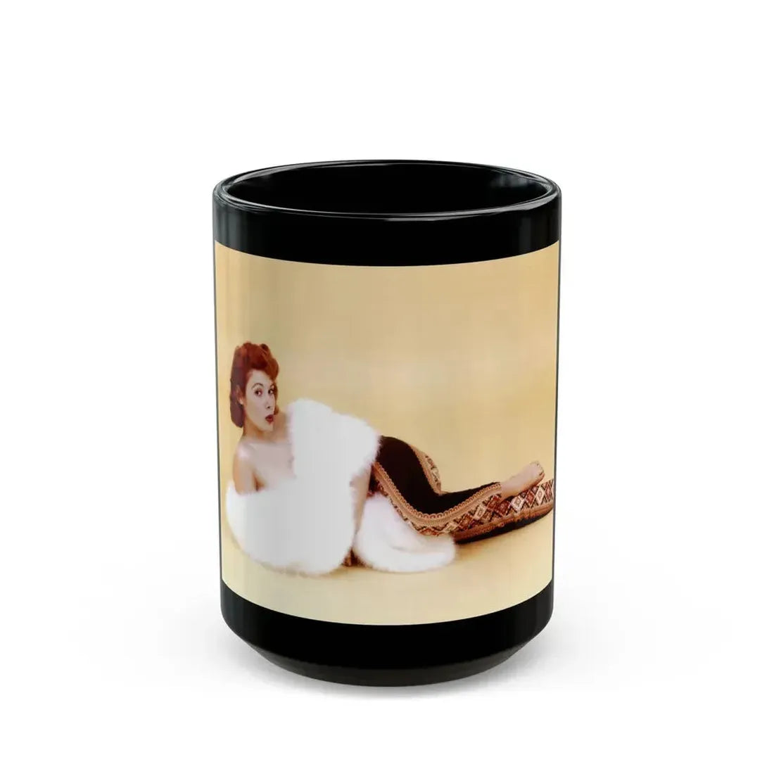 Jill St. John #271 (Vintage Female Icon) Black Coffee Mug 15oz - Go Mug Yourself
